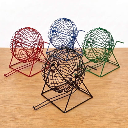 Balotera Metálica Profesional Para Bingo 30 cm – Tómbola Con Pintura Electrostática