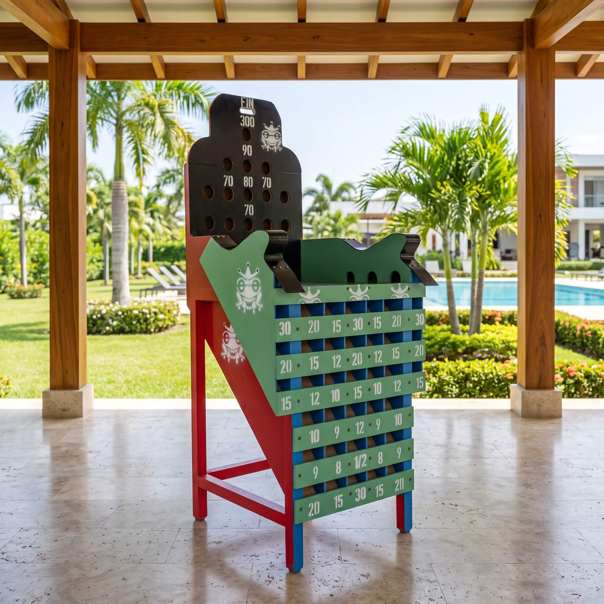 Juego De Sapo Mediano Sencillo En Madera Maciza 160x70cm - Billares Excalibur