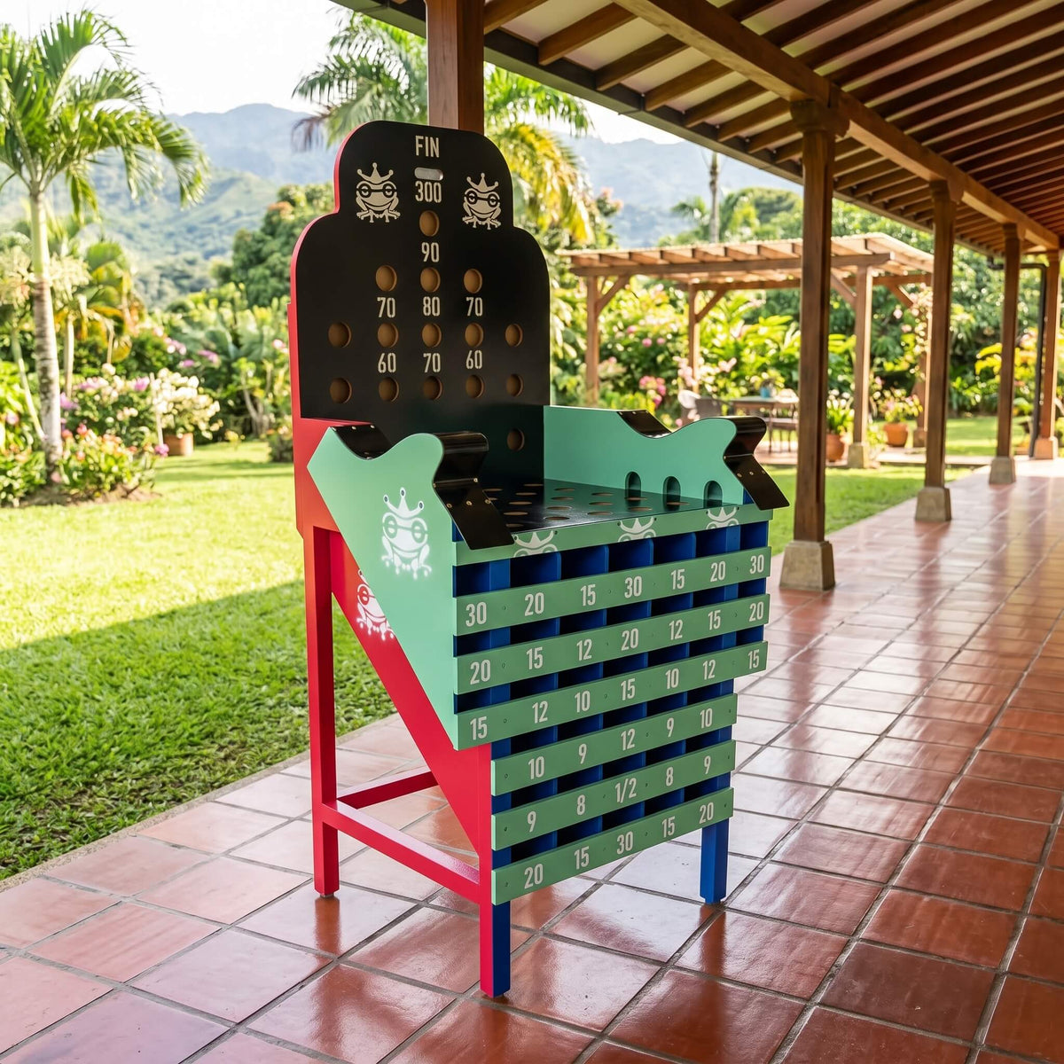 Juego De Sapo Grande Tradicional En Madera Maciza 170x84cm - Billares Excalibur