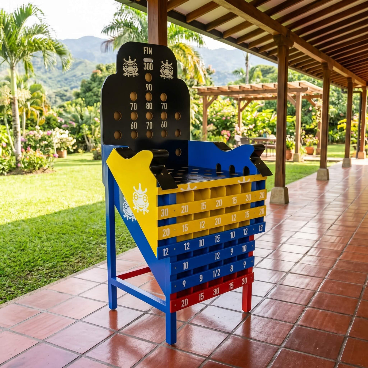 Juego De Sapo Grande Tradicional En Madera Maciza 170x84cm - Billares Excalibur
