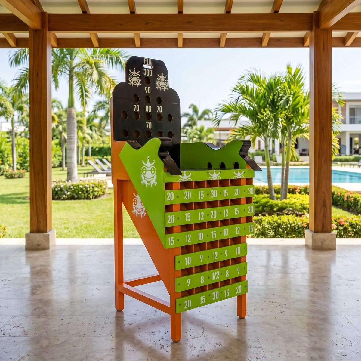 Juego De Sapo Mediano Sencillo En Madera Maciza 160x70cm - Billares Excalibur