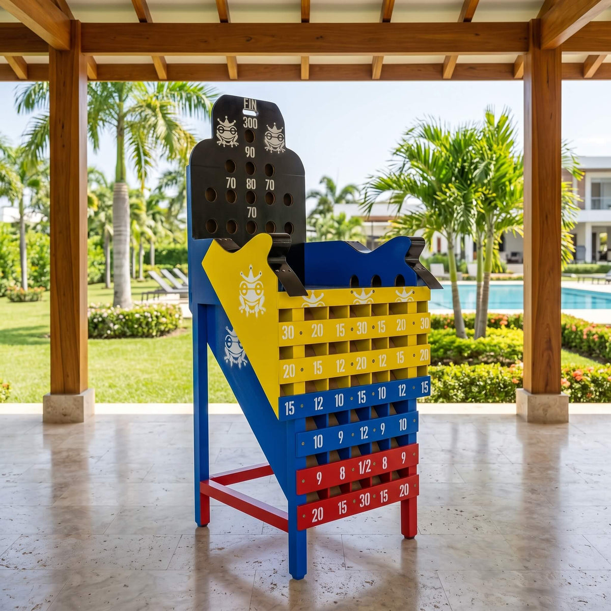 Juego De Sapo Mediano Sencillo En Madera Maciza 160x70cm - Billares Excalibur