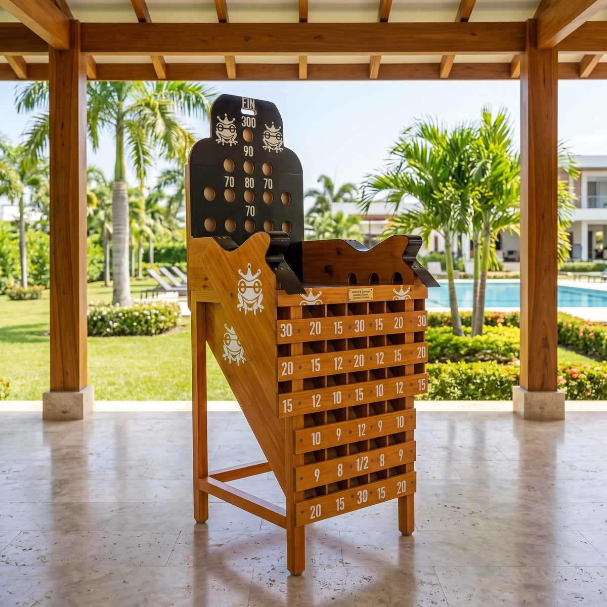 Juego De Sapo Mediano Sencillo En Madera Maciza 160x70cm - Billares Excalibur