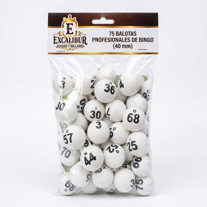 Balotas Plásticas Para Bingo 40mm – Set x75 Tampografía Profesional Excalibur