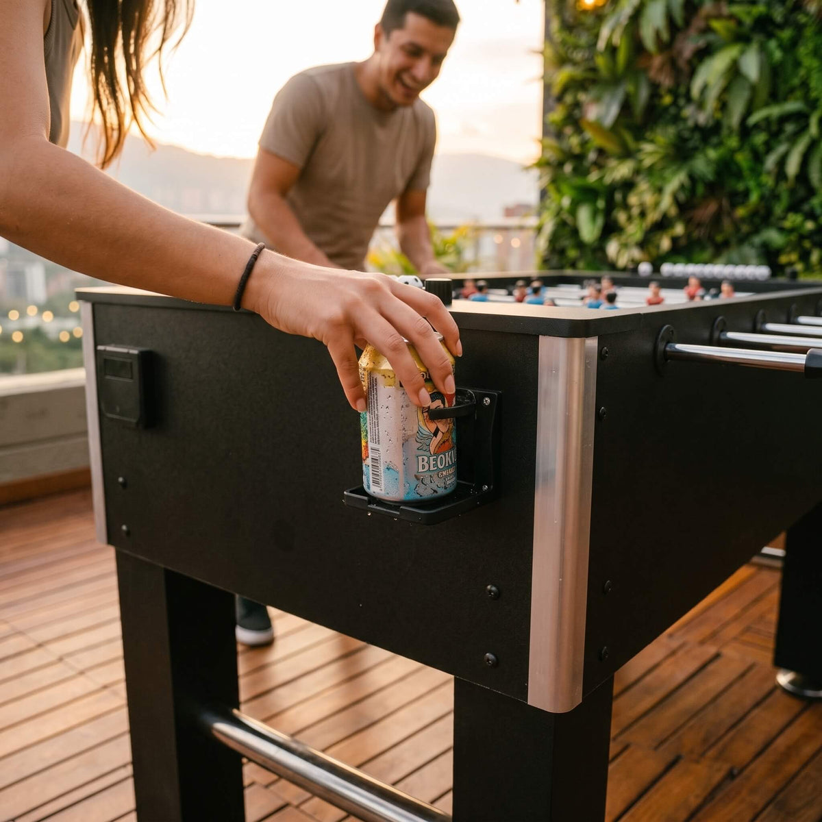 Mesa de Futbolín Profesional Alto Tráfico con Portavasos y Niveladores Cromados Excalibur - Default Title