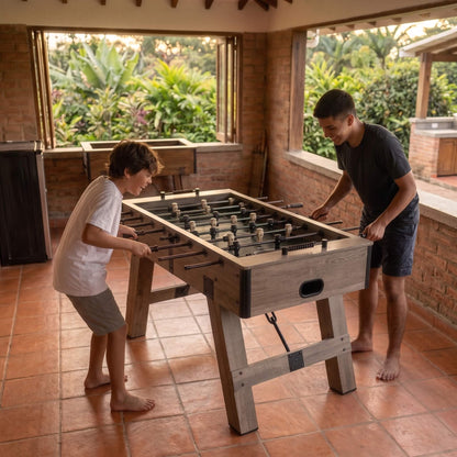 Mesa de Futbolín Rústico 55 Pulgadas Madera Roble Brookdale |  Excalibur Juegos y Billares