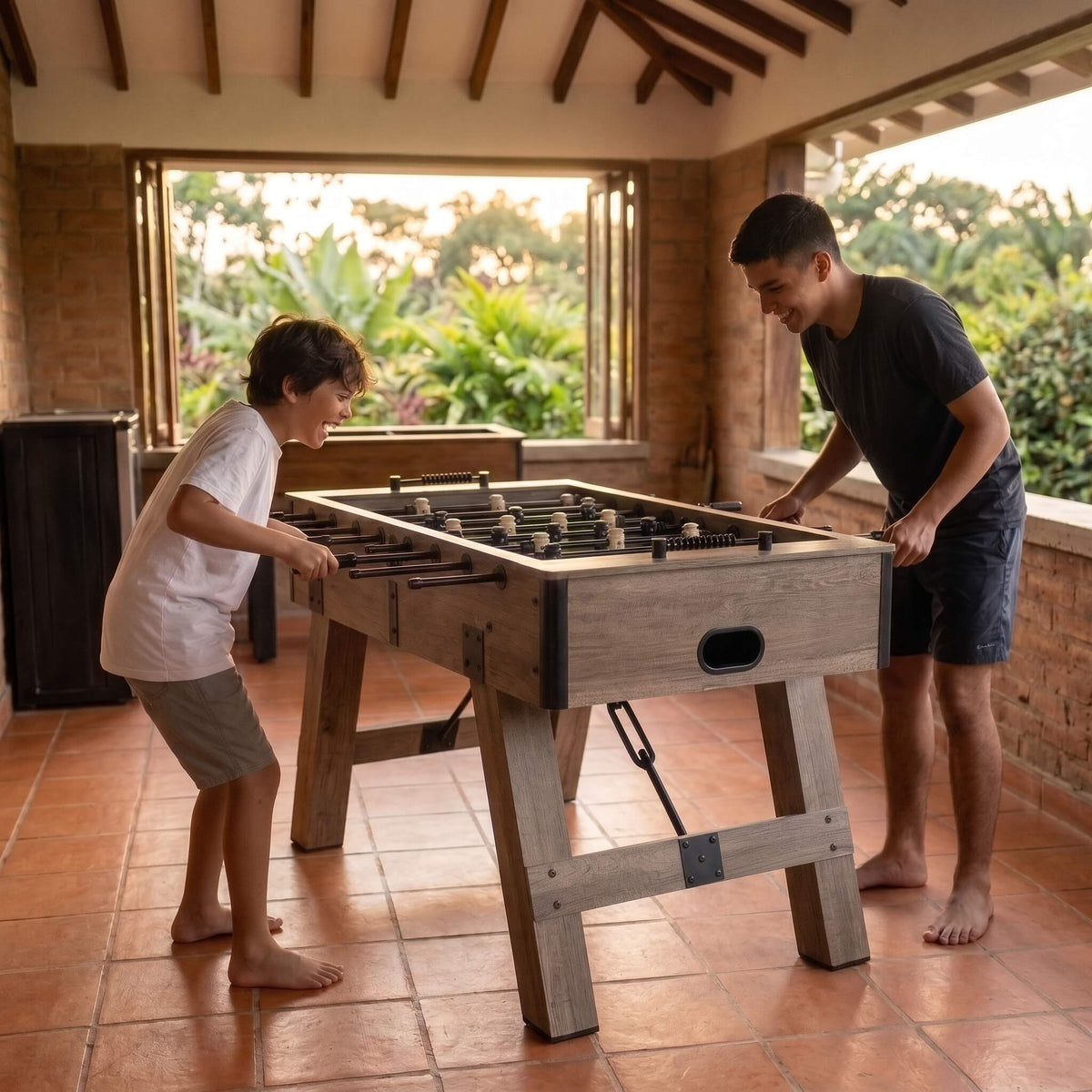Mesa de Futbolín Rústico 55 Pulgadas Madera Roble Brookdale |  Excalibur Juegos y Billares - Default Title
