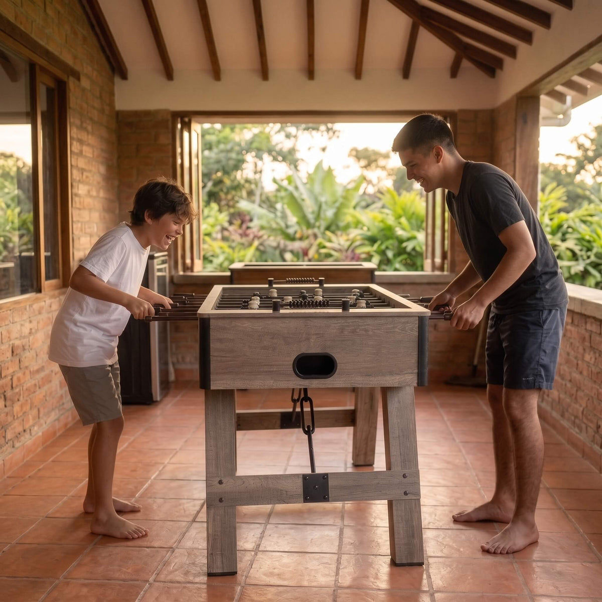 Mesa de Futbolín Rústico 55 Pulgadas Madera Roble Brookdale |  Excalibur Juegos y Billares - Default Title