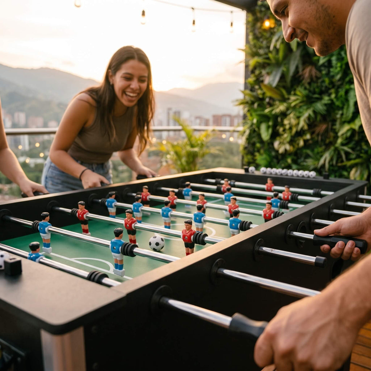 Mesa de Futbolín Profesional Alto Tráfico con Portavasos y Niveladores Cromados Excalibur - Default Title