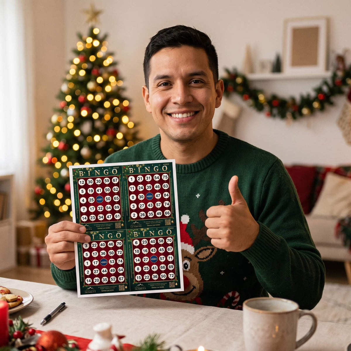 Tablas de bingo navideño en PDF para novenas y fiestas de fin de año con numeración garantizada sin repetir
