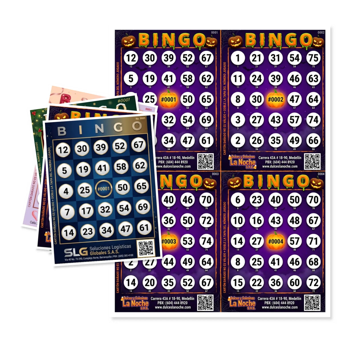 Tablas de Bingo en PDF Imprimibles Personalizadas | Excalibur - 200 Cartones