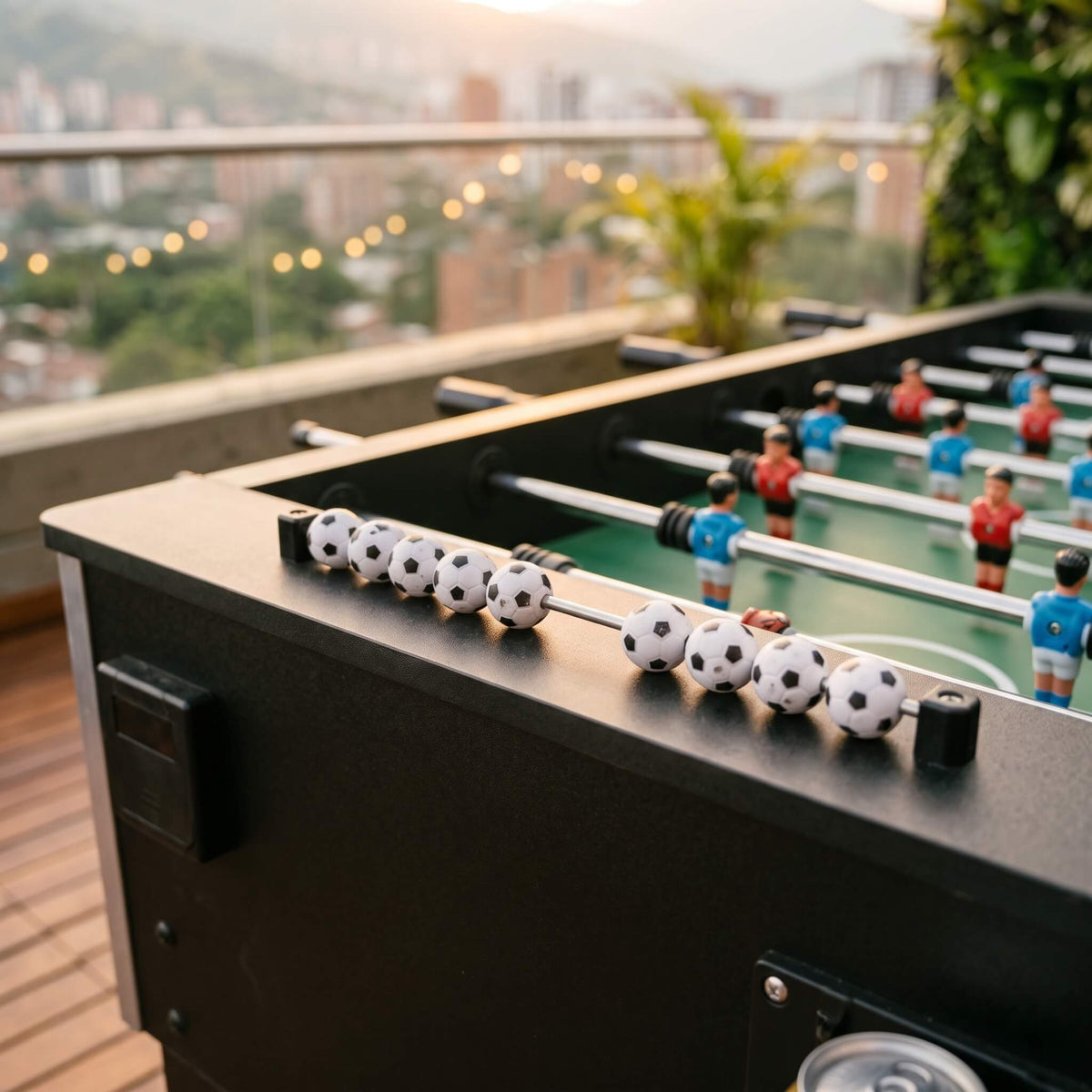 Mesa de Futbolín Profesional Alto Tráfico con Portavasos y Niveladores Cromados Excalibur - Default Title