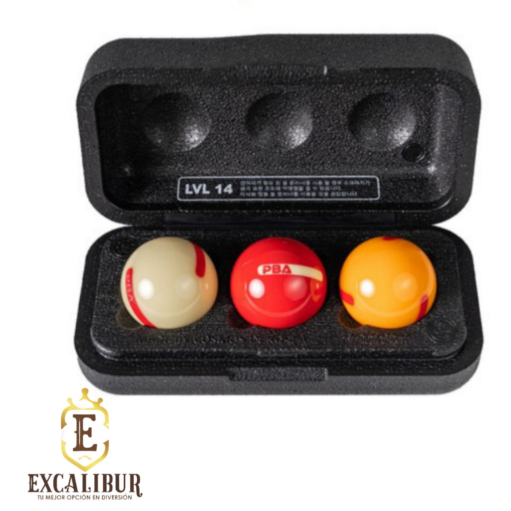 Helix Korea Pro PBA Official Billiards Balls – 3-Cushion, Red/Blue Set, 61.5mm, 211g Each