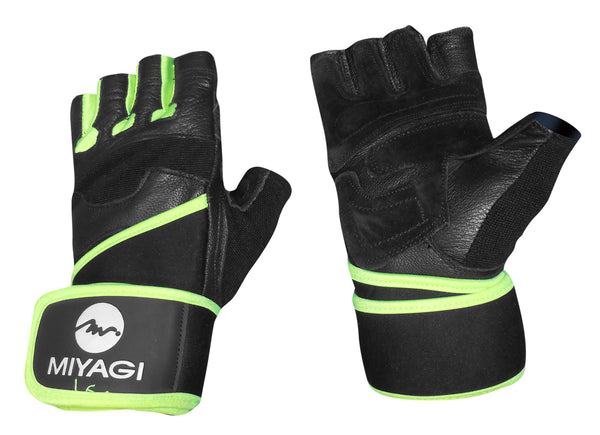 GUANTES PARA DEPORTE CON MUÑEQUERA VERDE MG2041